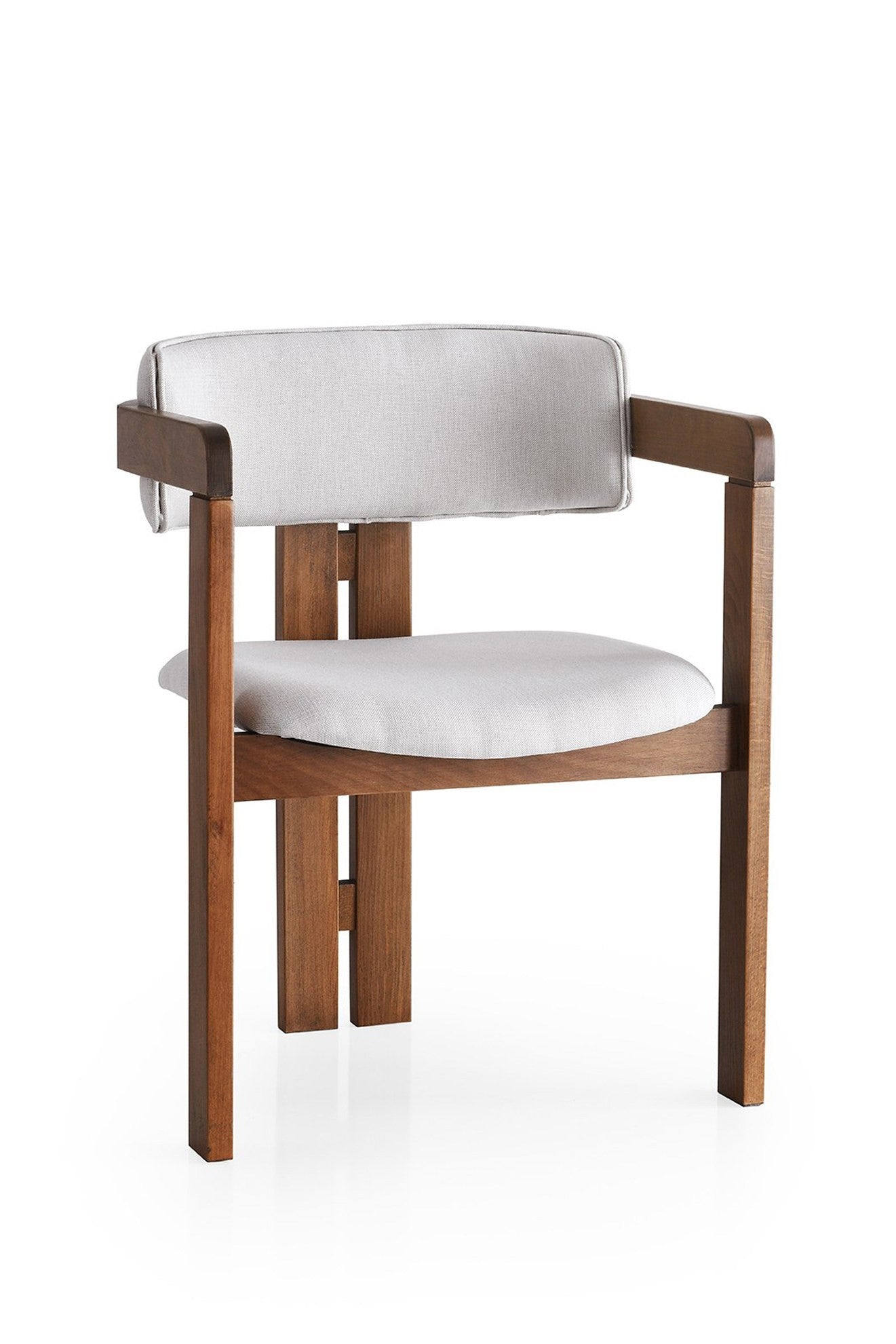 Chaise en bois et velours