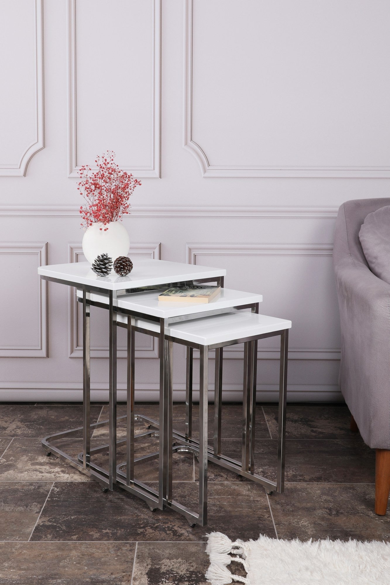 Table gigogne (3 pièces) Ce Metal Zigon - 9406
