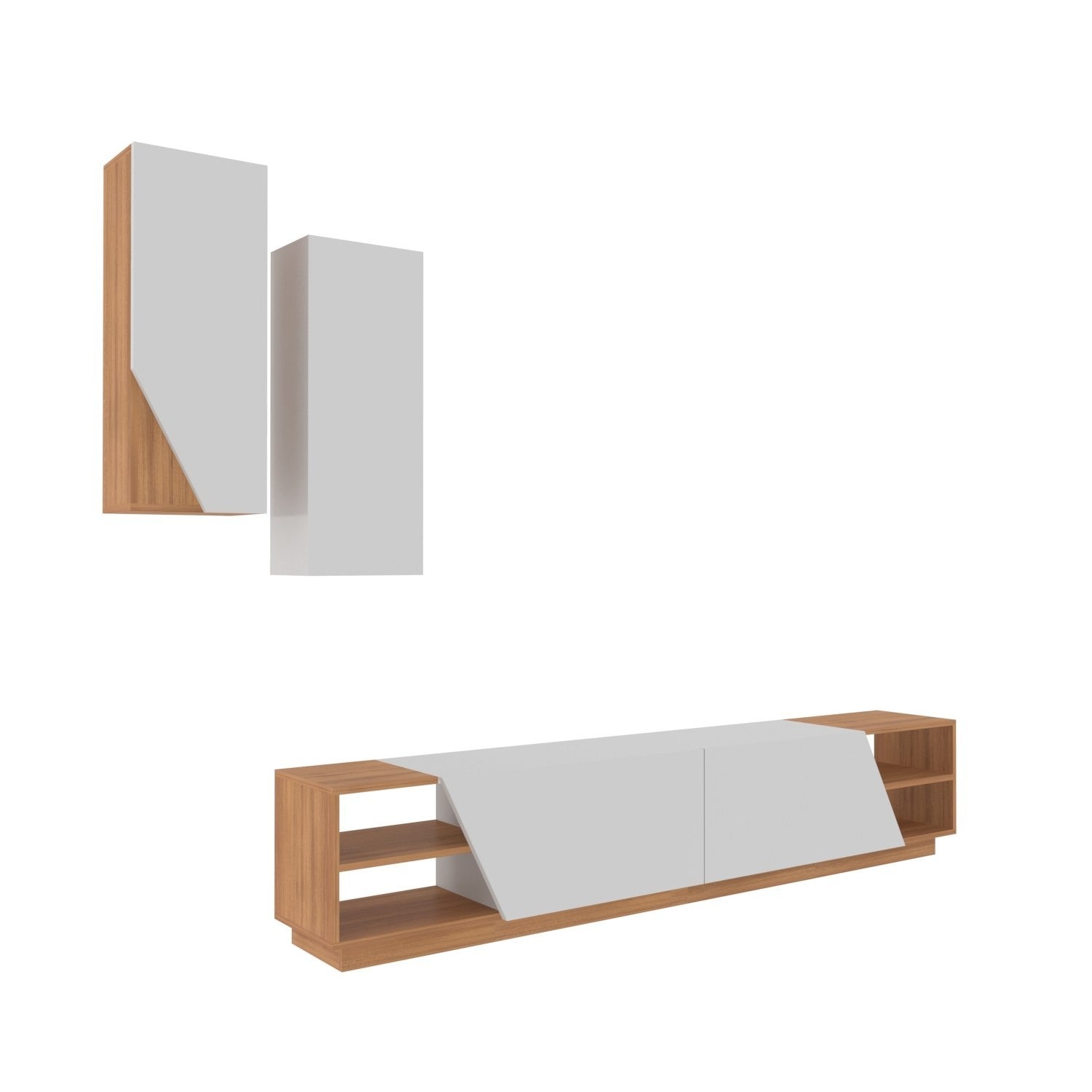 Unité de télévision Zebra - White, Teak