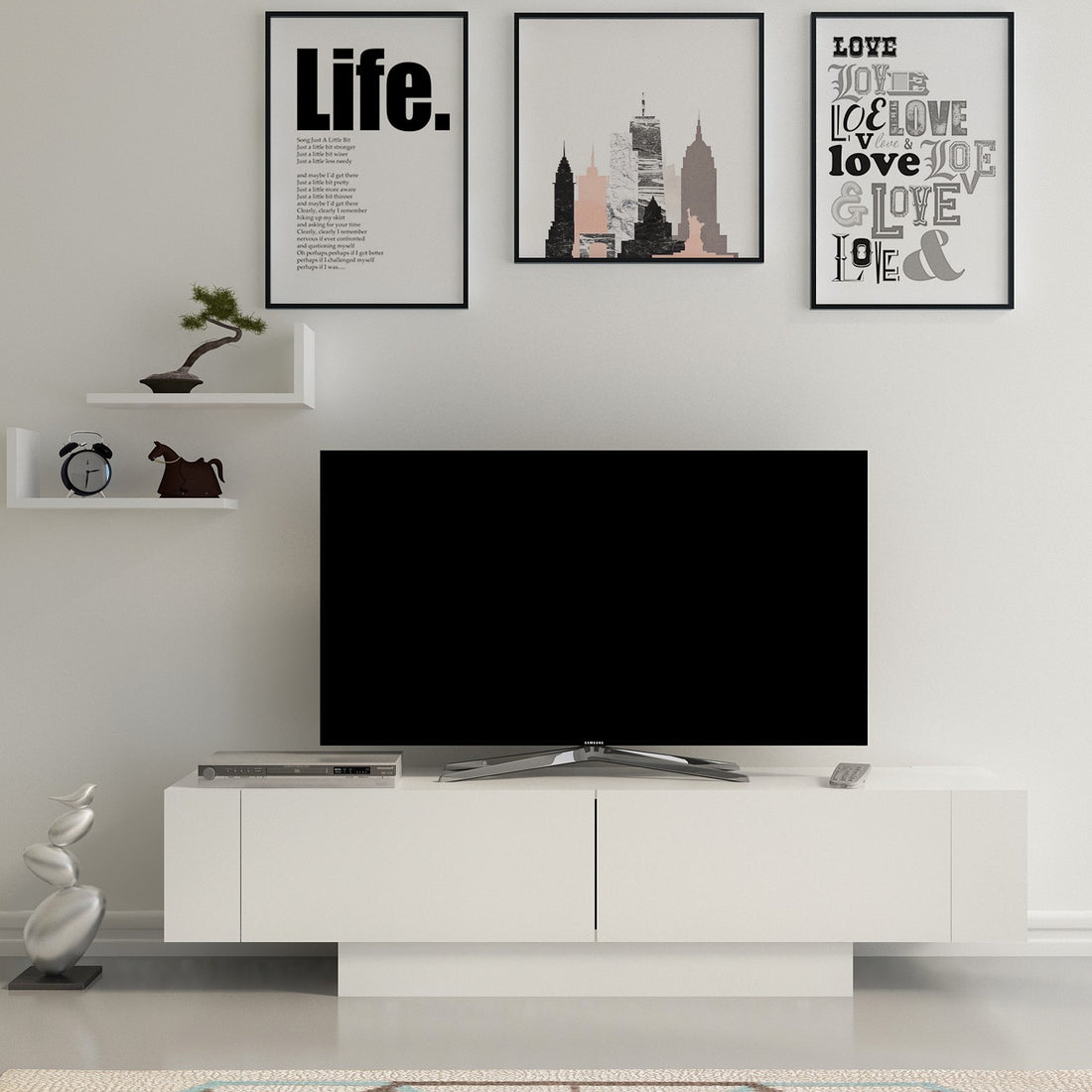 Meuble TV Matera - White, White