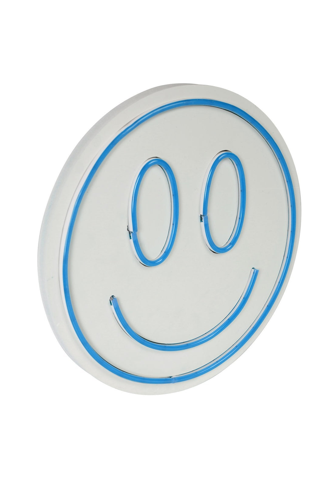 Éclairage LED en plastique décoratif Smiley - Blue