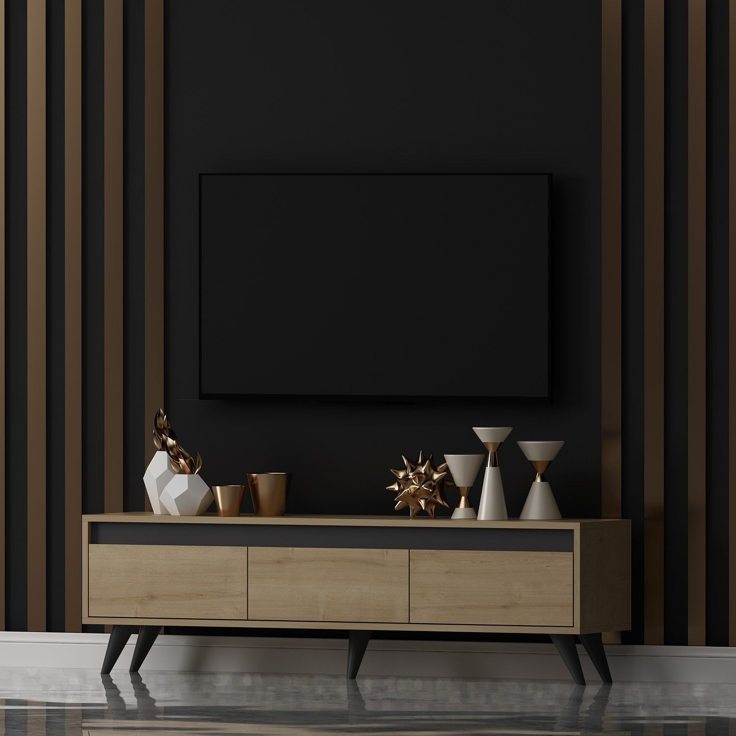 Meuble TV Century - Sapphire Oak