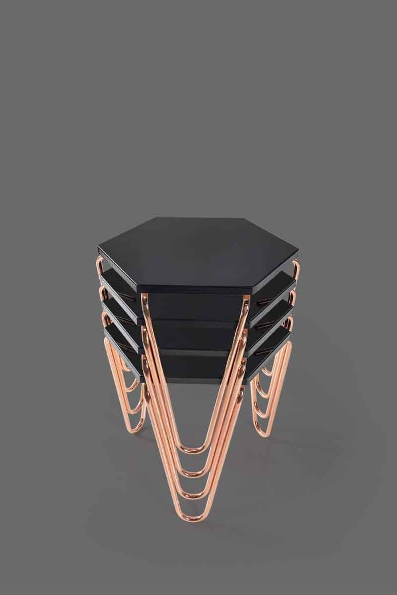 Piramit Table Gigognes Noir