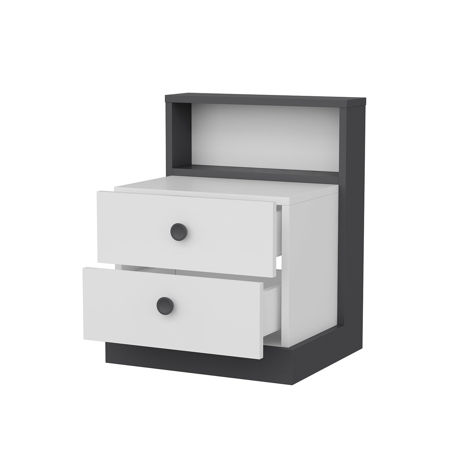 La table de nuit Life - White, Anthracite