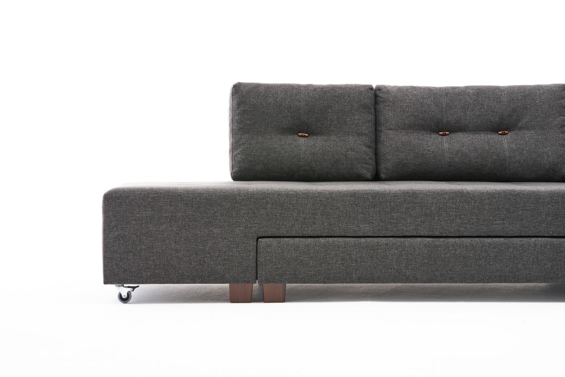 Canapé d'angle Manama Corner Sofa Bed Right - Anthracite