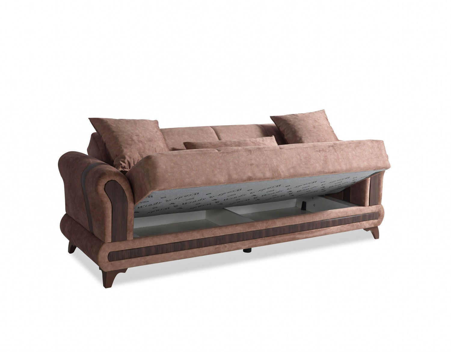 Sahra canapé lit clic-clac 3 places avec coffre de rangement