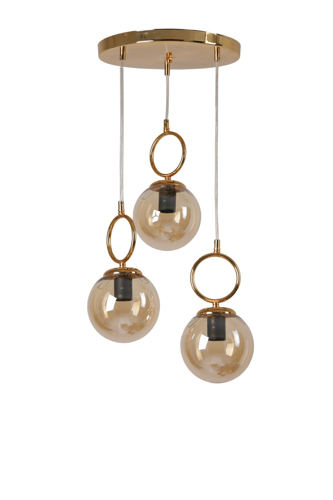 Lustre Morino 3 Lü Tepsili Gold Bal Camlı Sarkıt