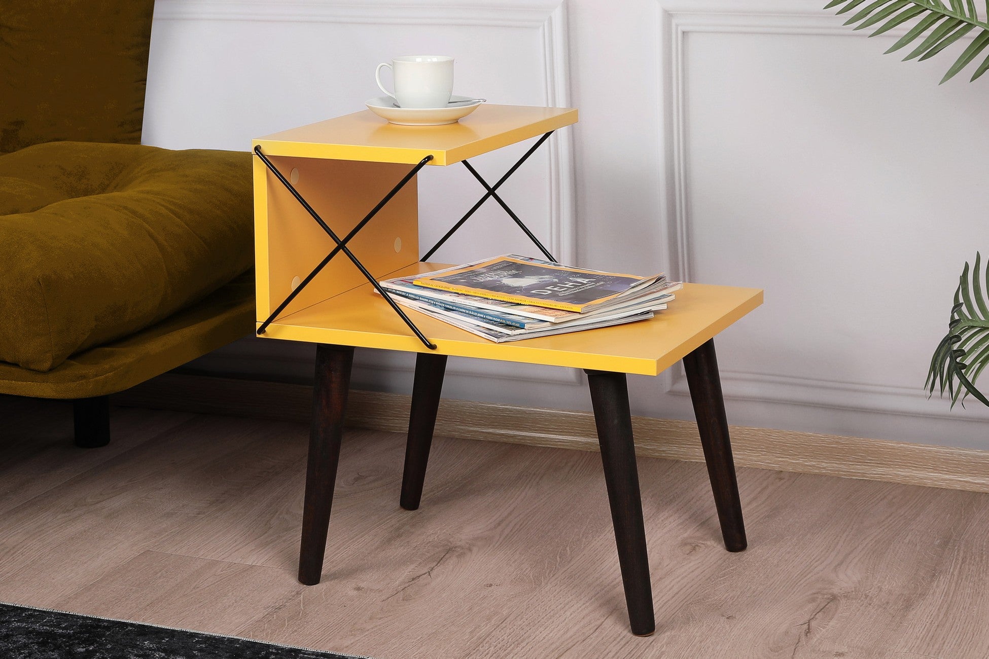 Table de chevet Cross - Yellow
