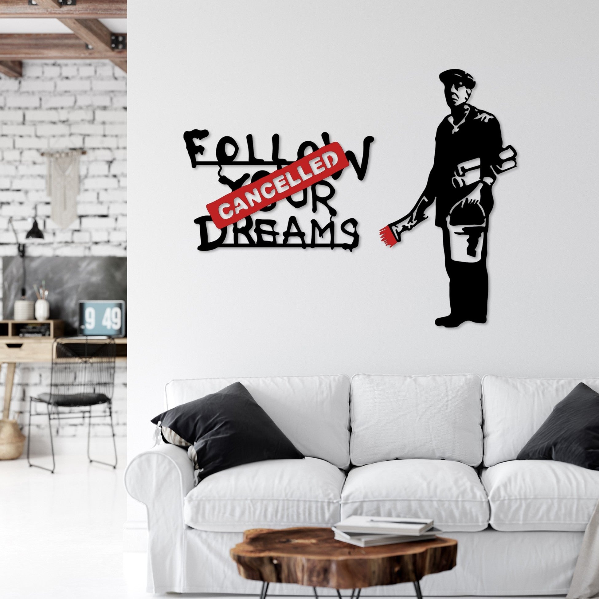 Accessoire mural en métal décoratif Banksy Metal 06