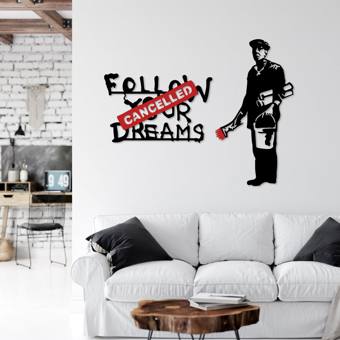 Accessoire mural en métal décoratif Banksy Metal 06