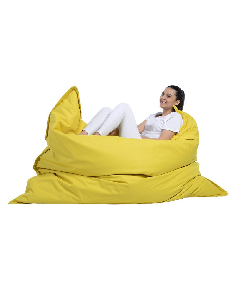 Sac de haricots de jardin Giant Cushion 140x180 - Yellow