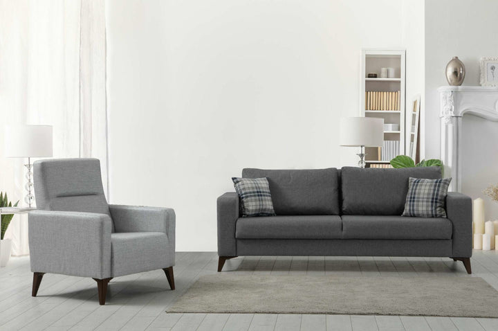 Canapé Kristal 3+1 - Dark Grey, Light Grey