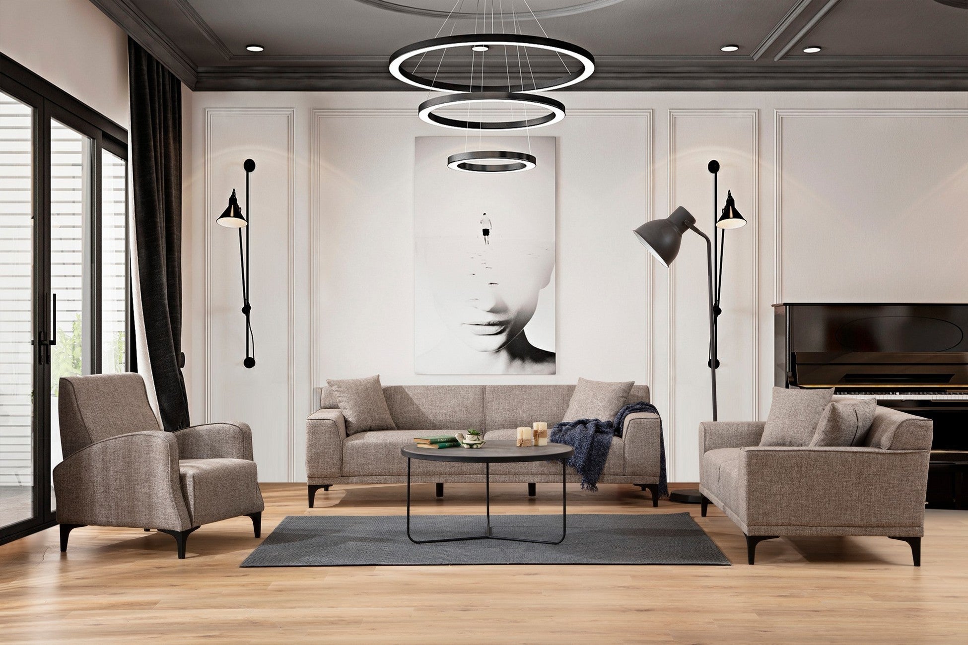 Canapé à 3 places Petra 3 - Fawn