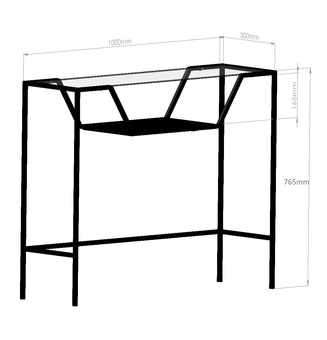 Console Lala - Black, Glass