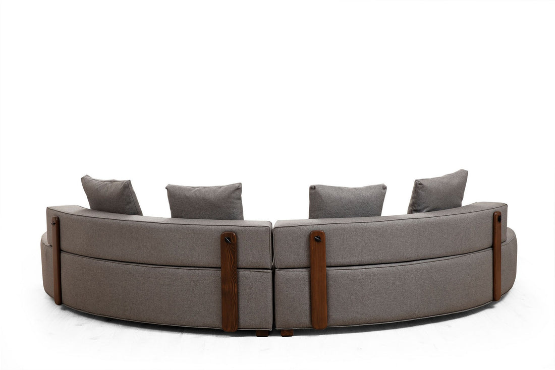 Canapé d'angle Gondol-2 (CHL-SOL-CHL-SAĞ) - Grey