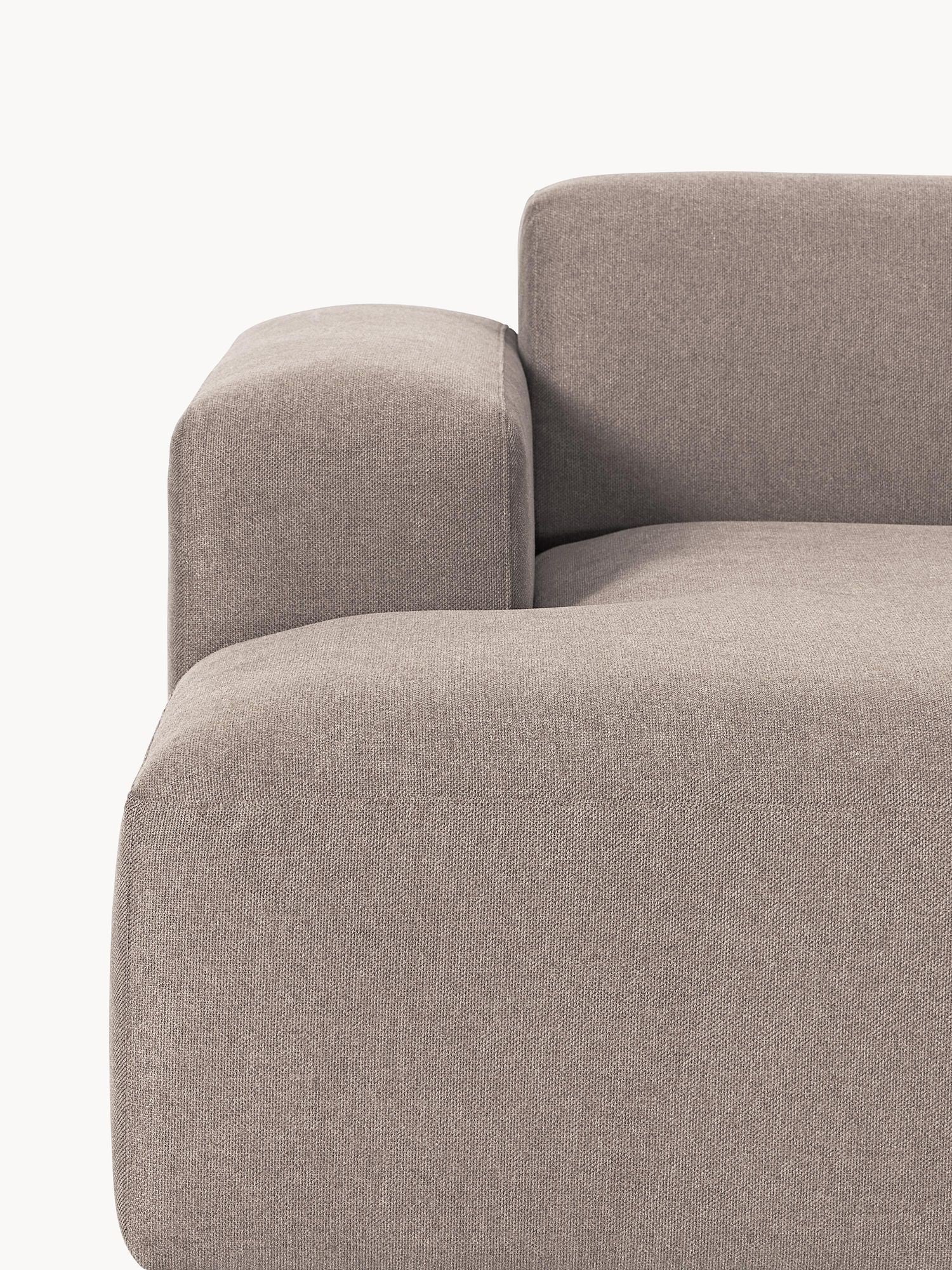 Canapé d'angle 3 places Molly Mini en tissu lin