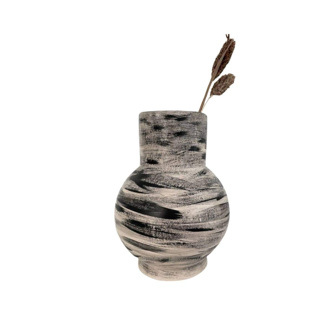 Pudgy noir blanc vase