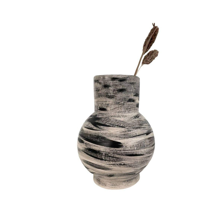 Pudgy noir blanc vase