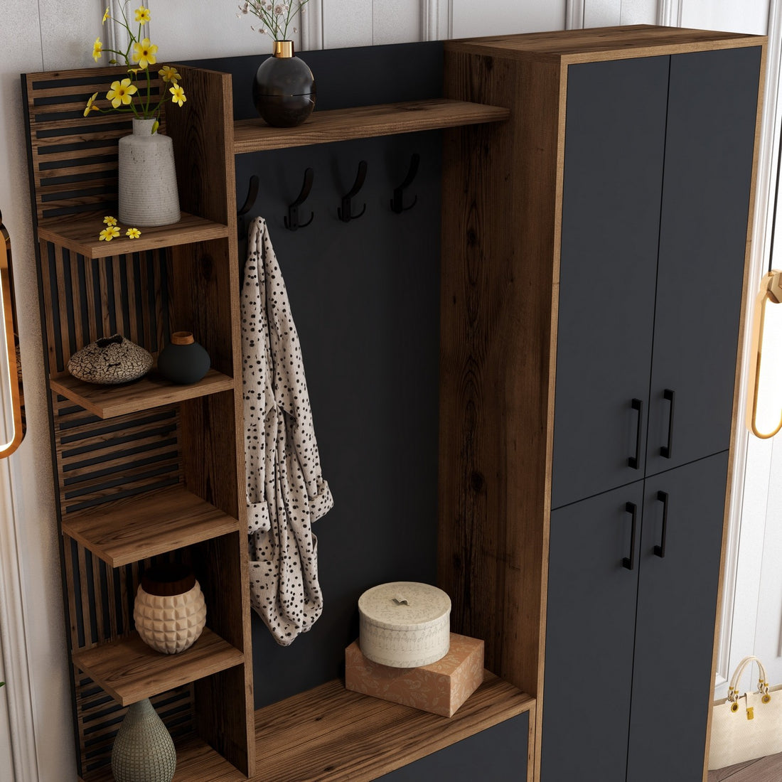 Stand Viyana DA - Walnut, Anthracite