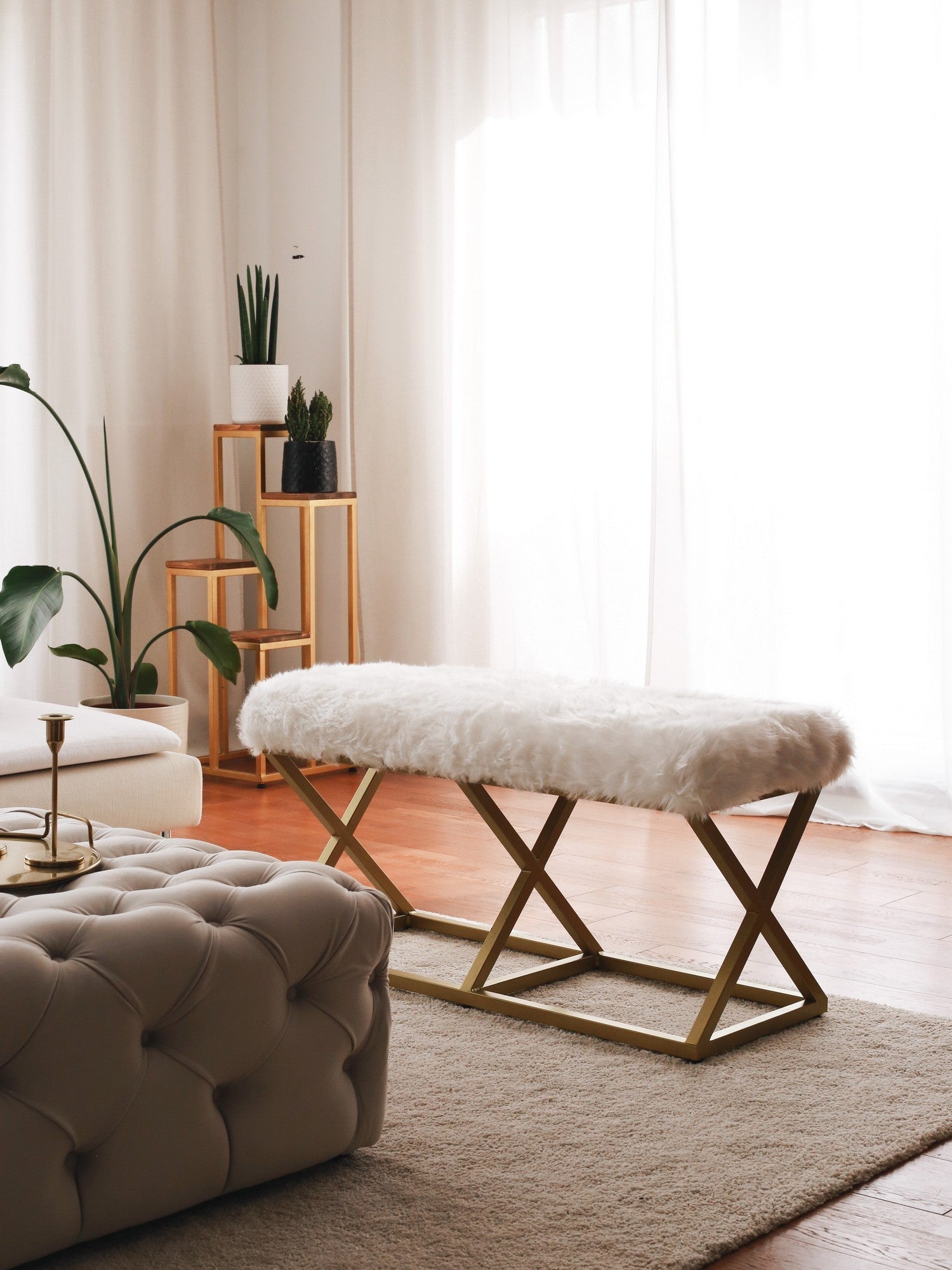 Banc Capraz Pelush - Gold, White