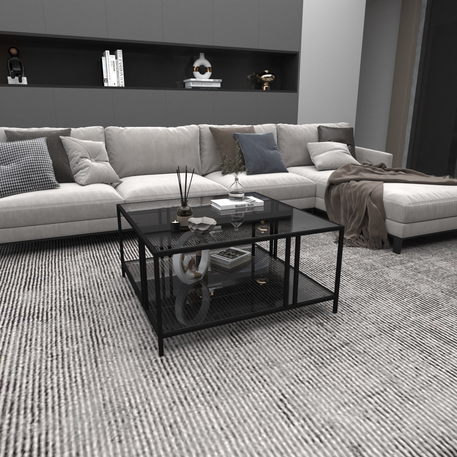 Table basse Uranüs - Black, Fume