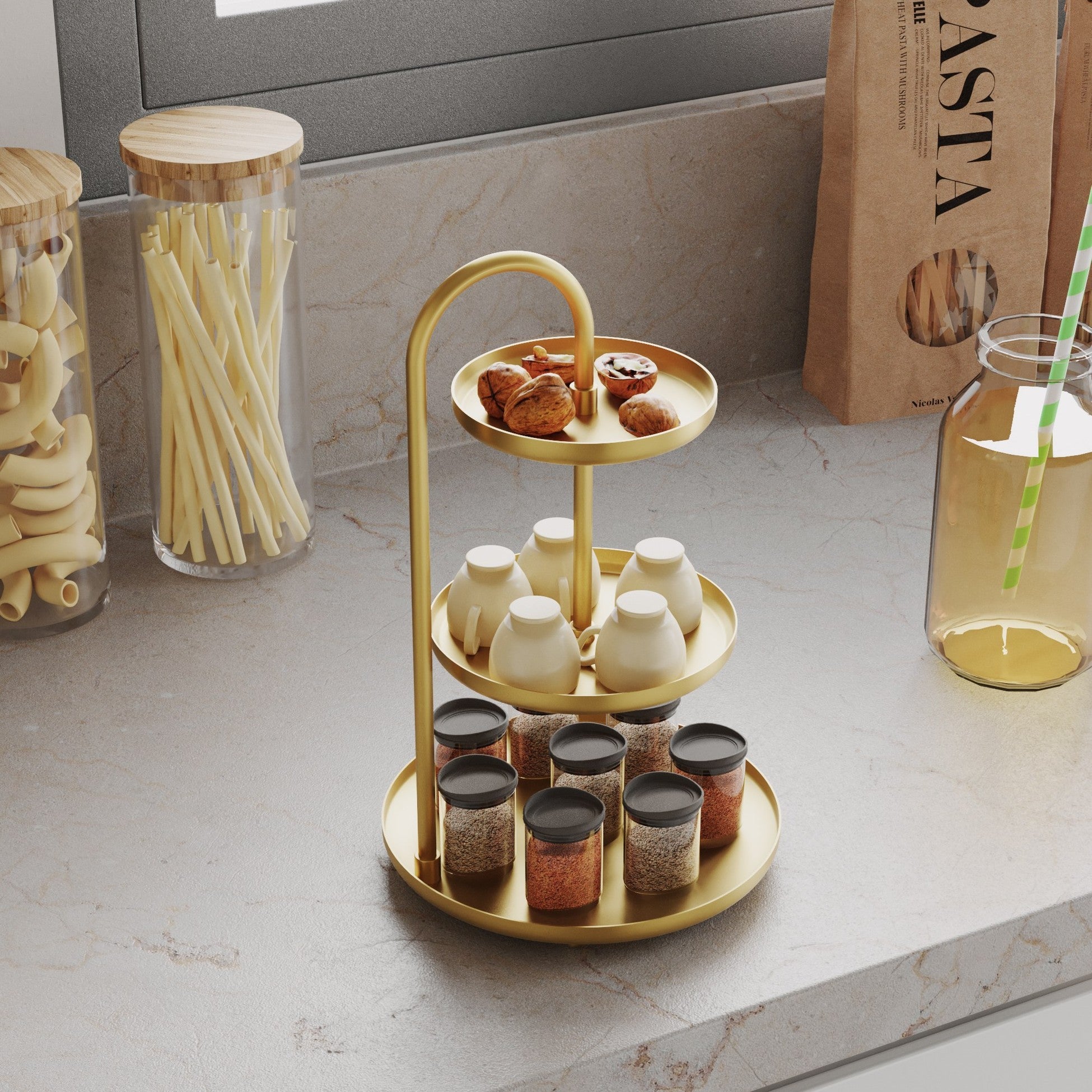 Accessoire décoratif en métal Kalkı-B - Gold