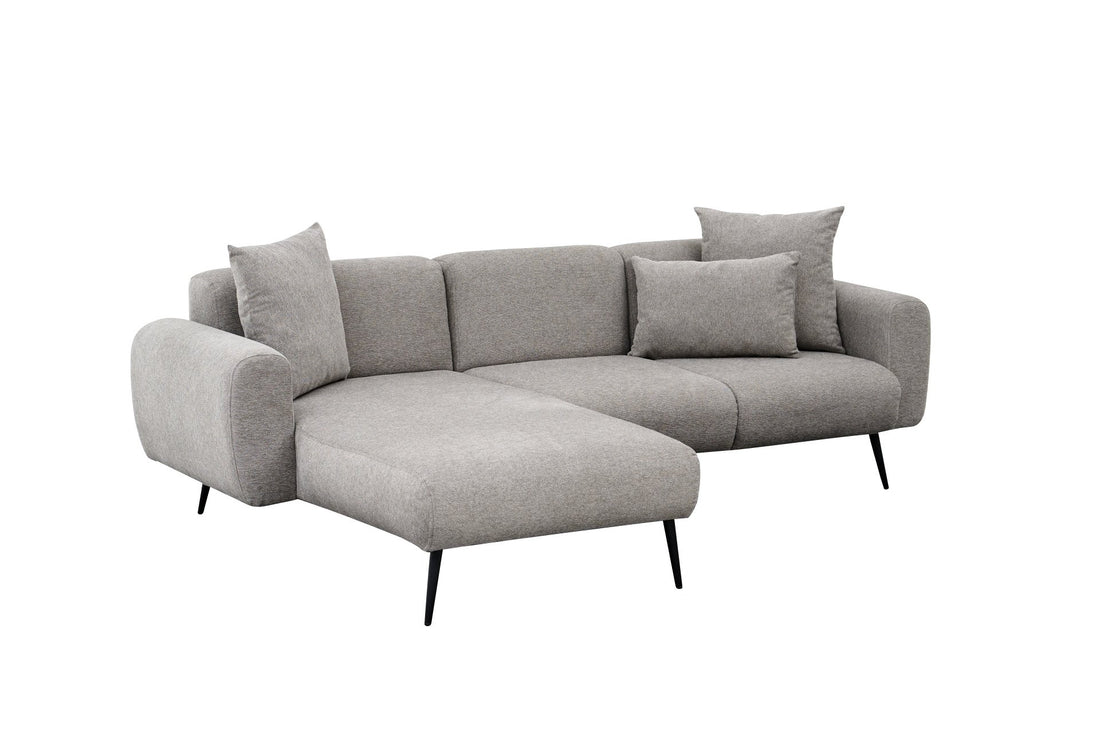 Canapé d'angle à droite Imos Tissu Gris clair
