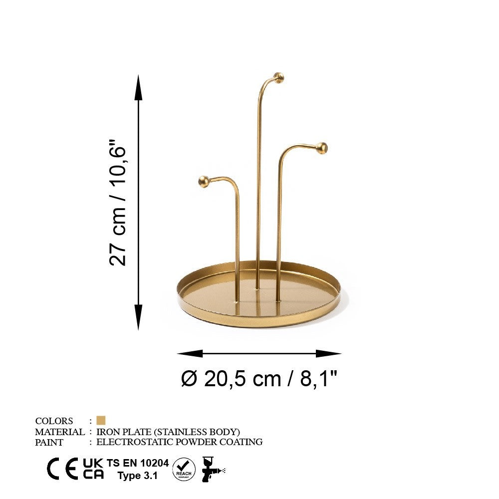 Accessoire décoratif en métal Leros-B - Gold