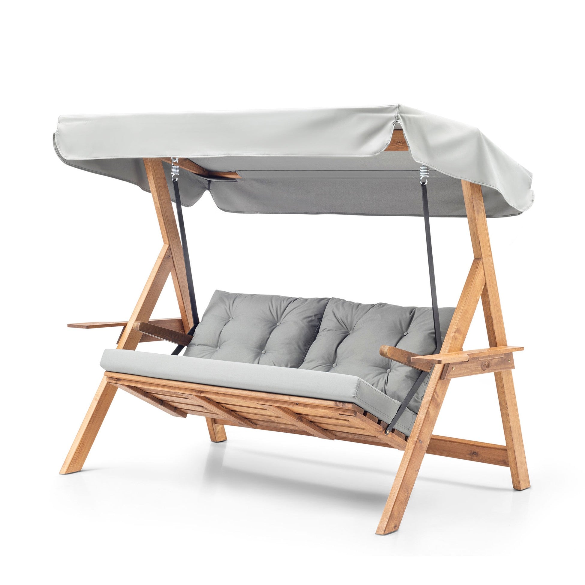 Chaise swing triple jardin Galata Swing S3 - Grey