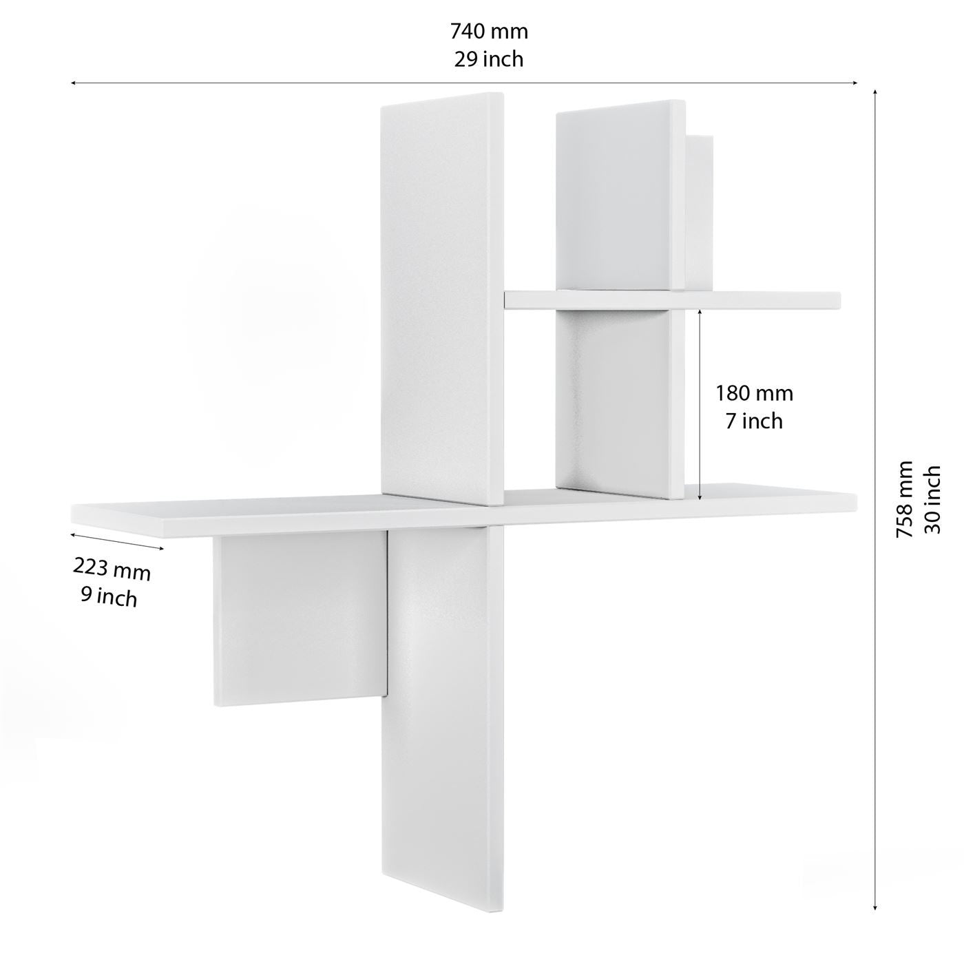 Balance Etagère murale en bois blanc