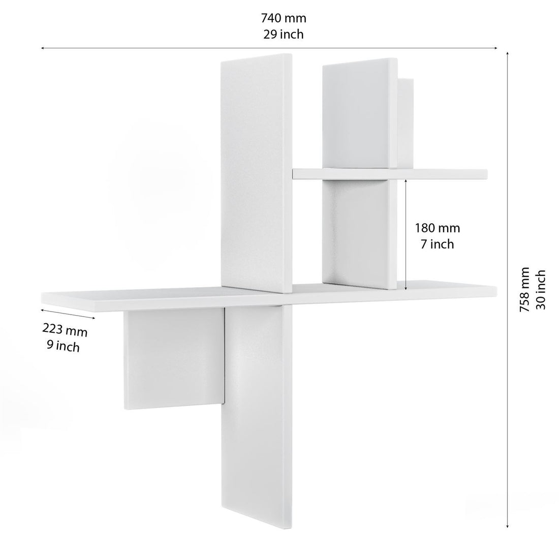 Balance Etagère murale en bois blanc
