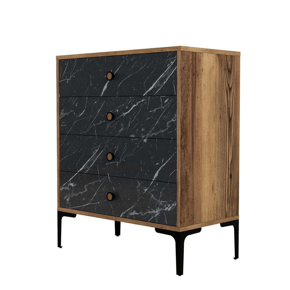 La commode Lizbon 541 - Walnut, Black