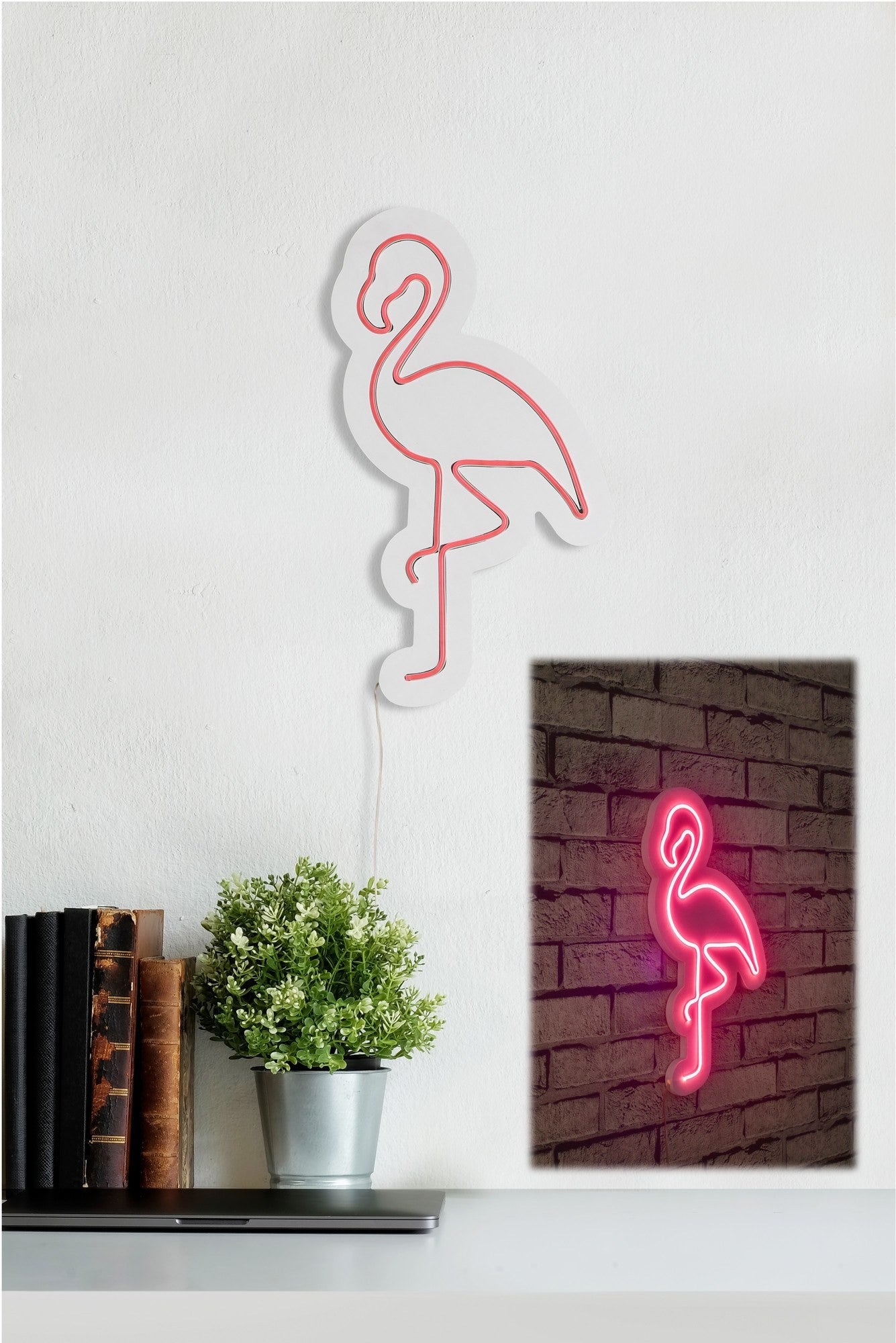 Éclairage LED en plastique décoratif Flamingo - Pink