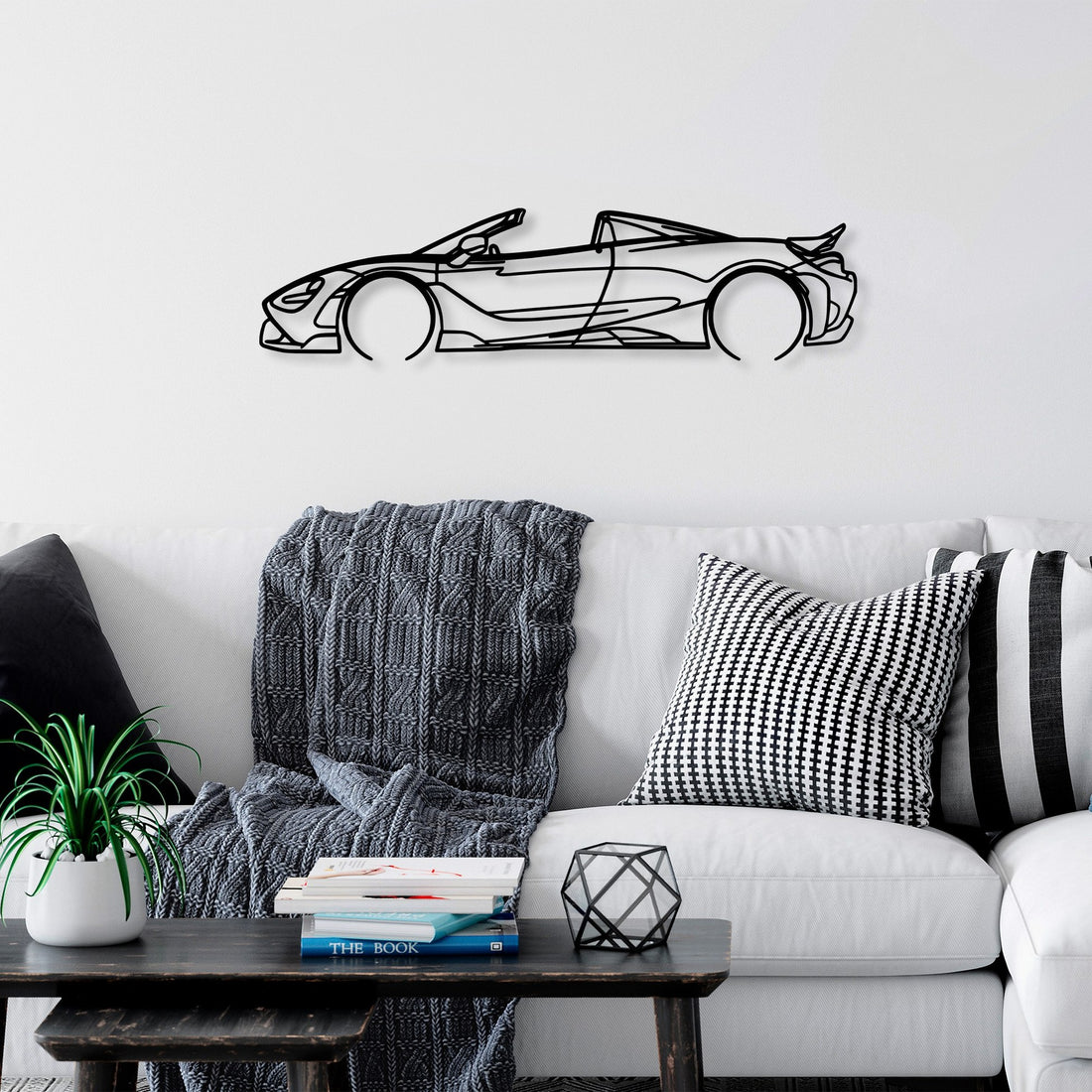 Accessoire mural en métal décoratif McLaren 720S Silhouette