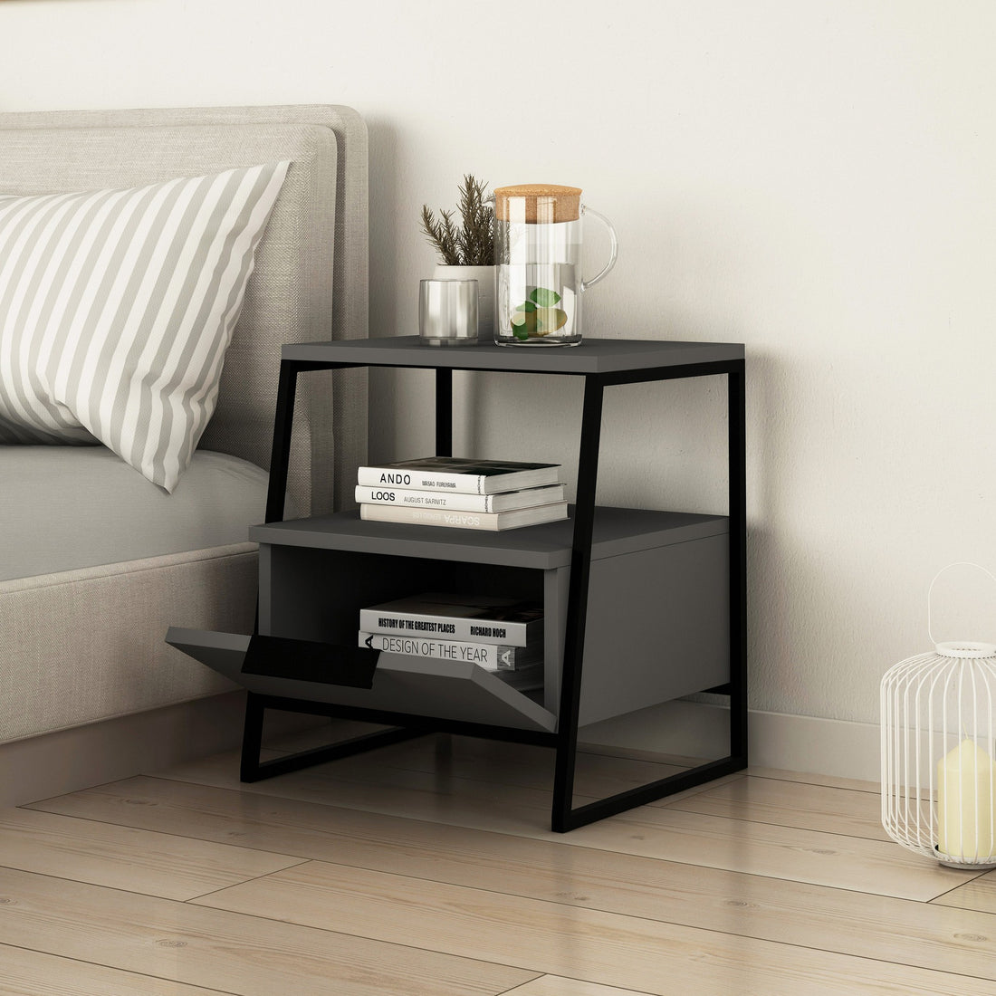 La table de nuit Pal - Anthracite