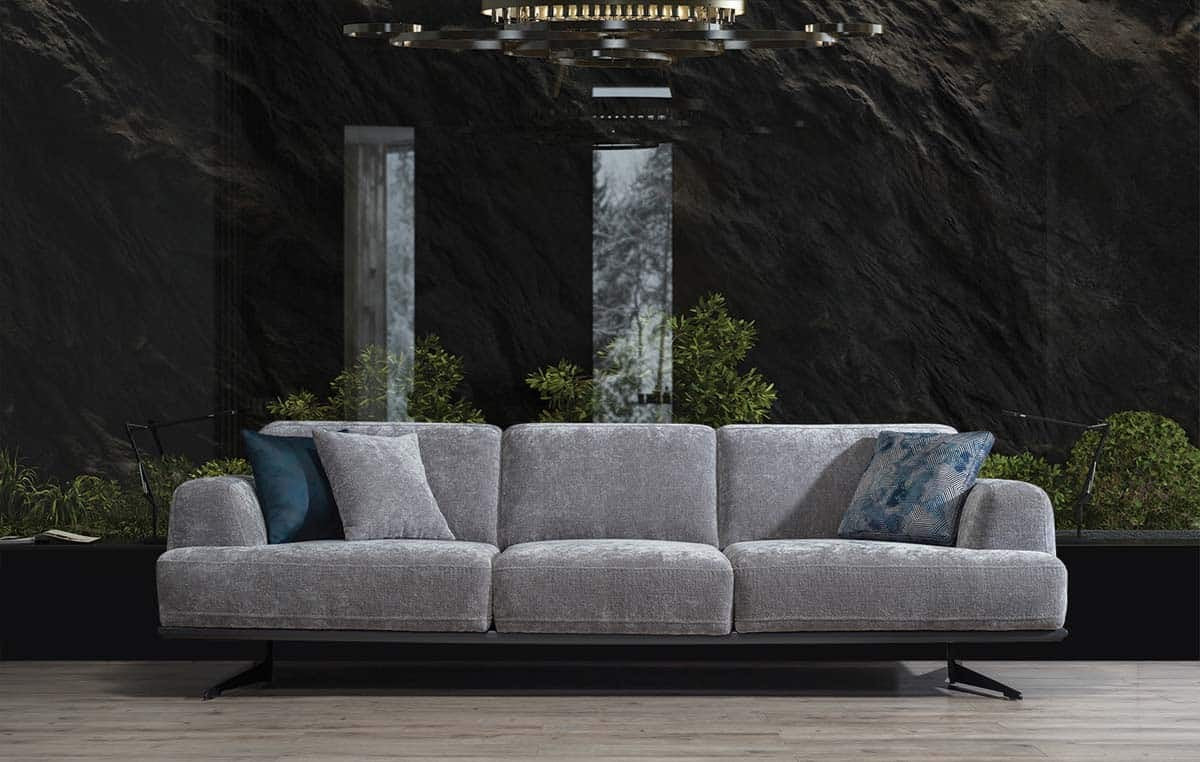 Magnum Ensemble de Canapé Bleu Gris