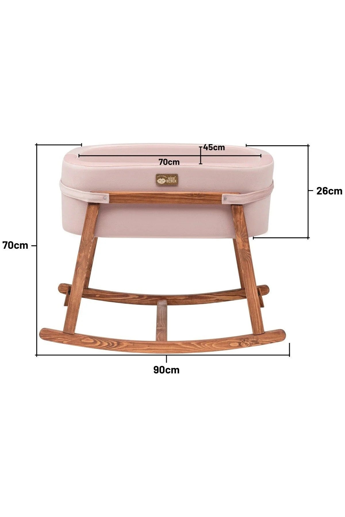 Nacique Berceau en chêne 70x45