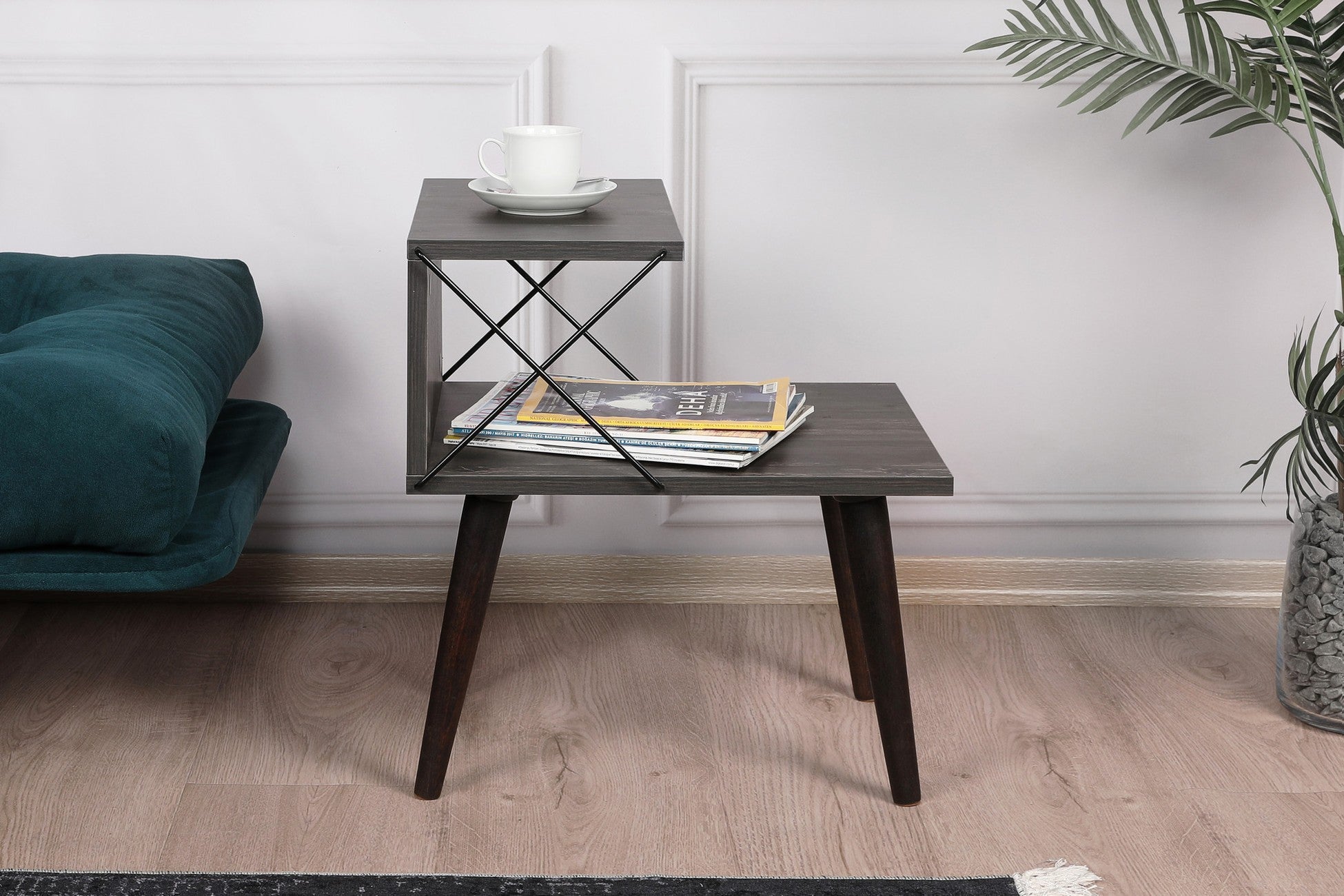 Table de chevet Cross - Dark Brown