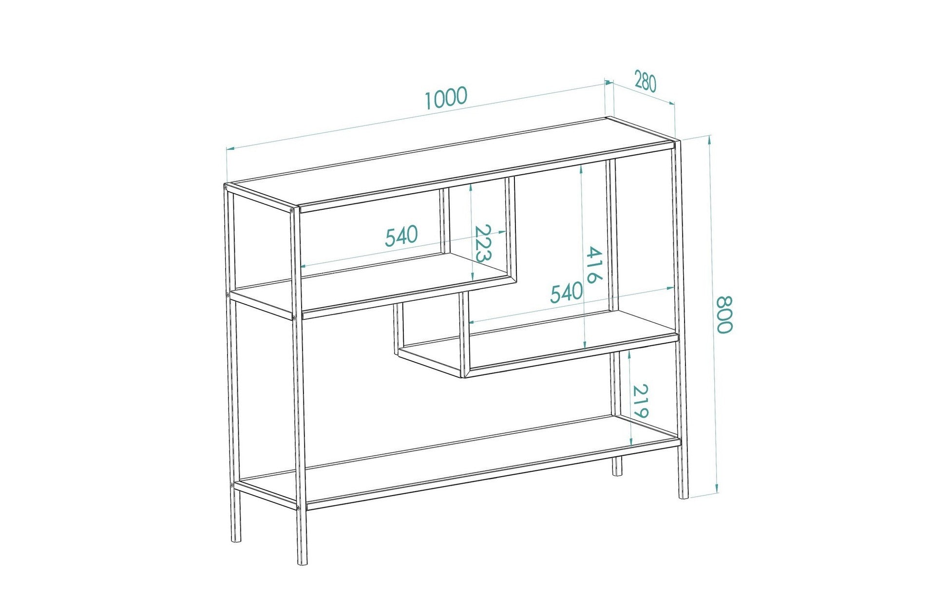 Buffet Hernes - Black, Oak