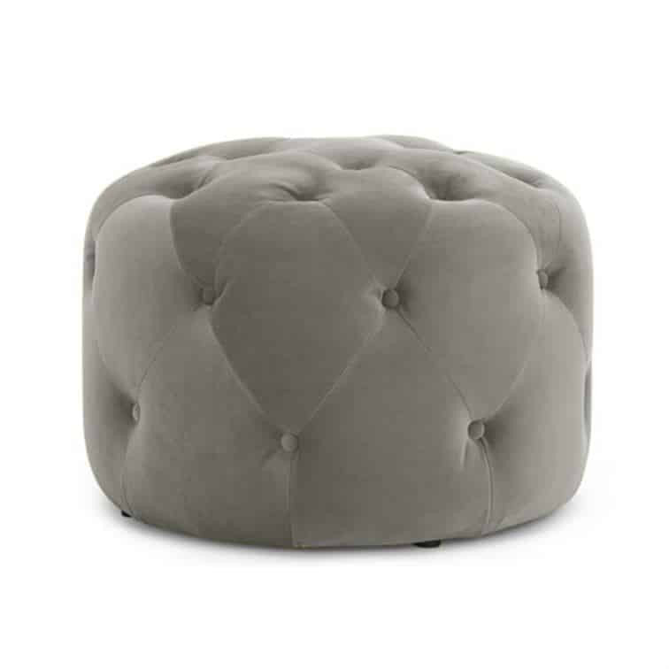 Pouf en velours avec Boutons Veronica