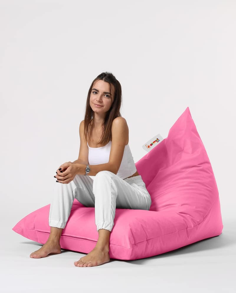 Pouf / coussin de sol triangle Gilka 90x145cm Tissu Piramit