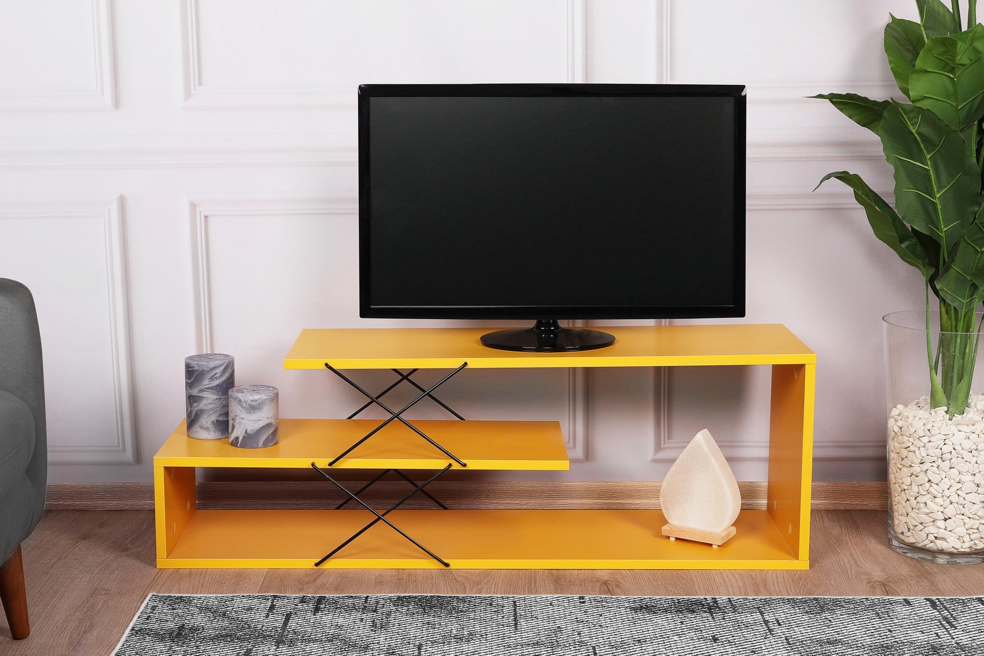 Meuble TV Zigzag - Yellow