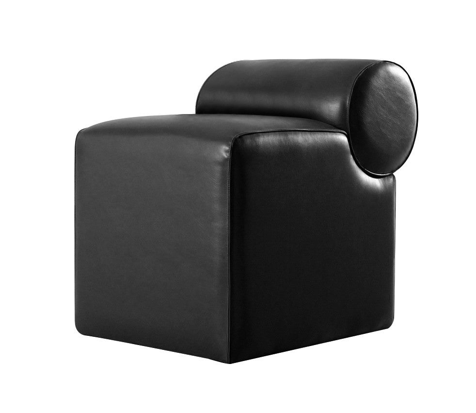 Pouf Rohin Deri Puf - Black