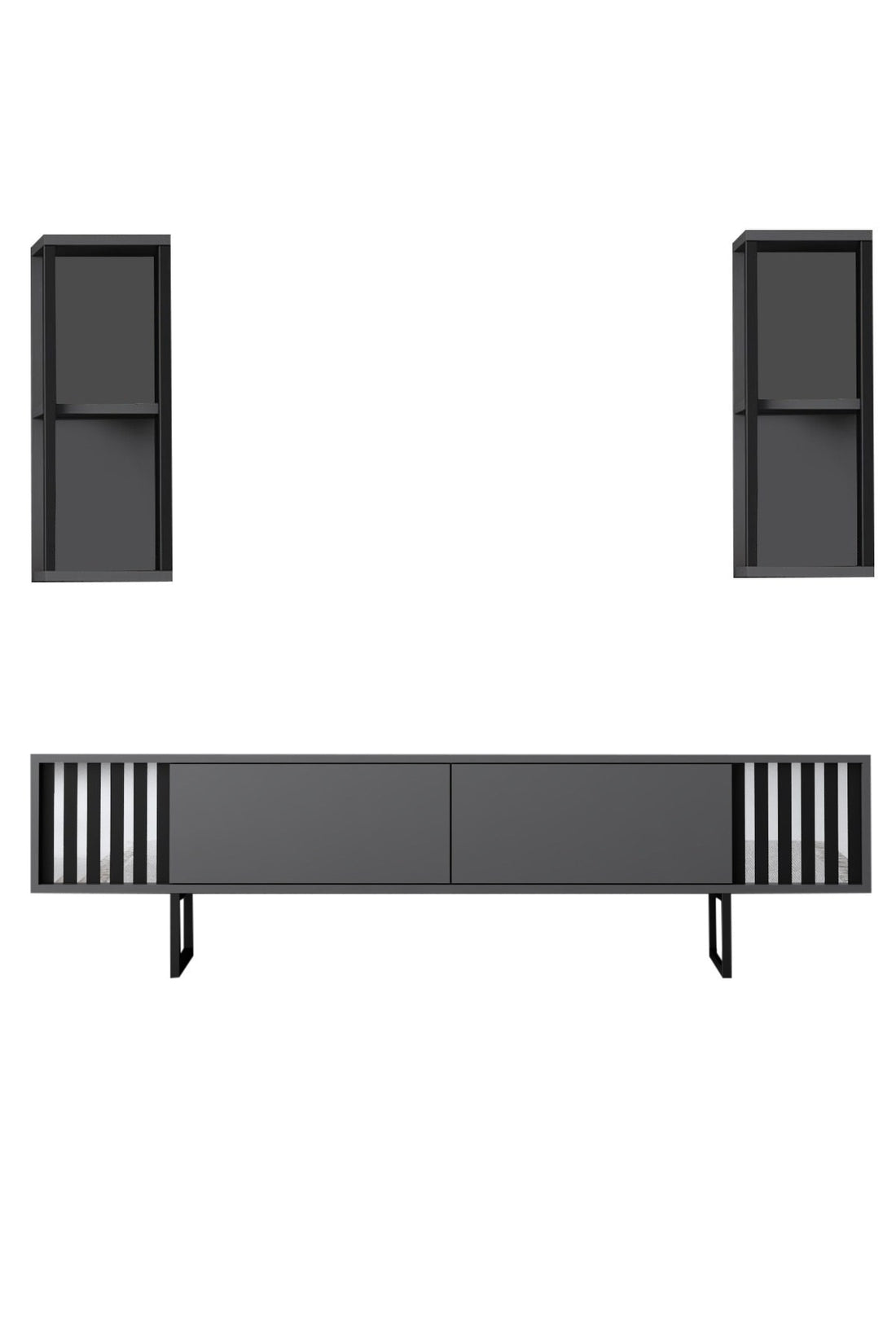 Ensemble de meubles de salon Chrome Line Set - Anthracite, Black