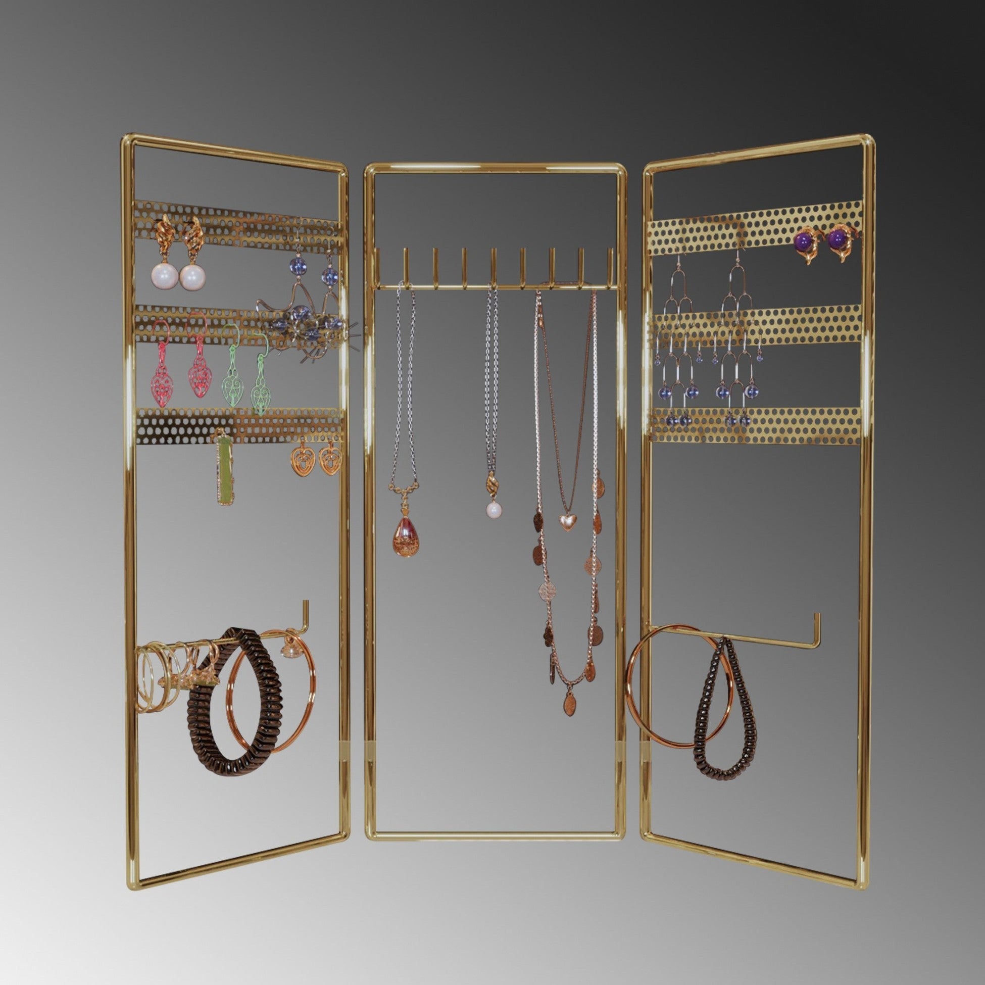 Organisateur de présentoir à bijoux 3'lü Takı Standı