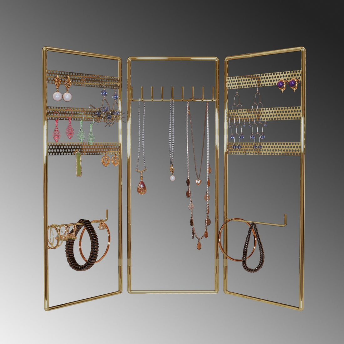 Organisateur de présentoir à bijoux 3'lü Takı Standı