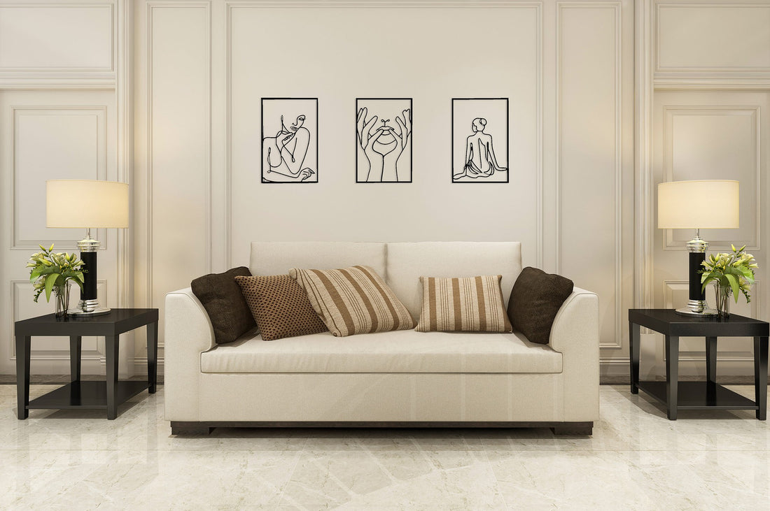 Accessoire mural en métal décoratif Woman Silhouettes