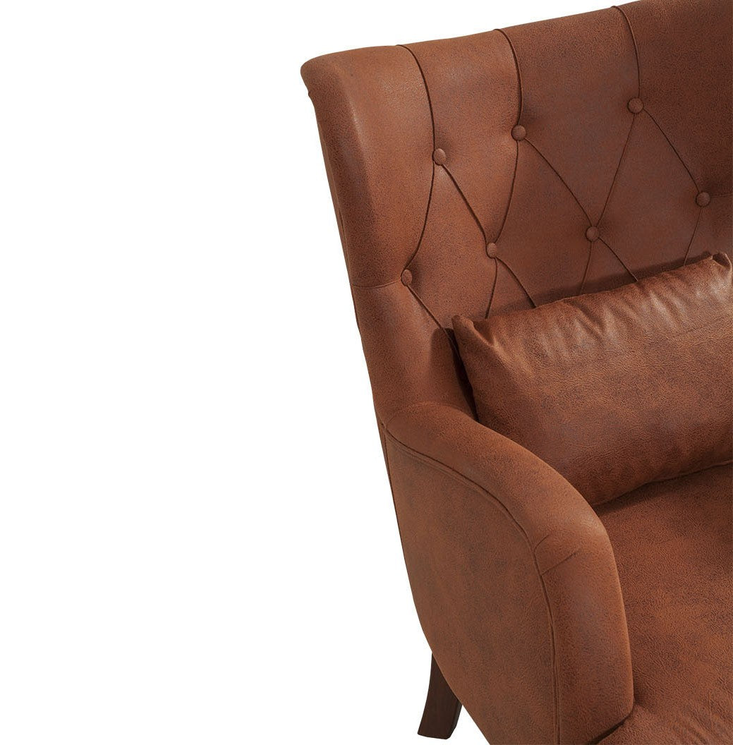Fauteuil à oreilles Marta - Brown