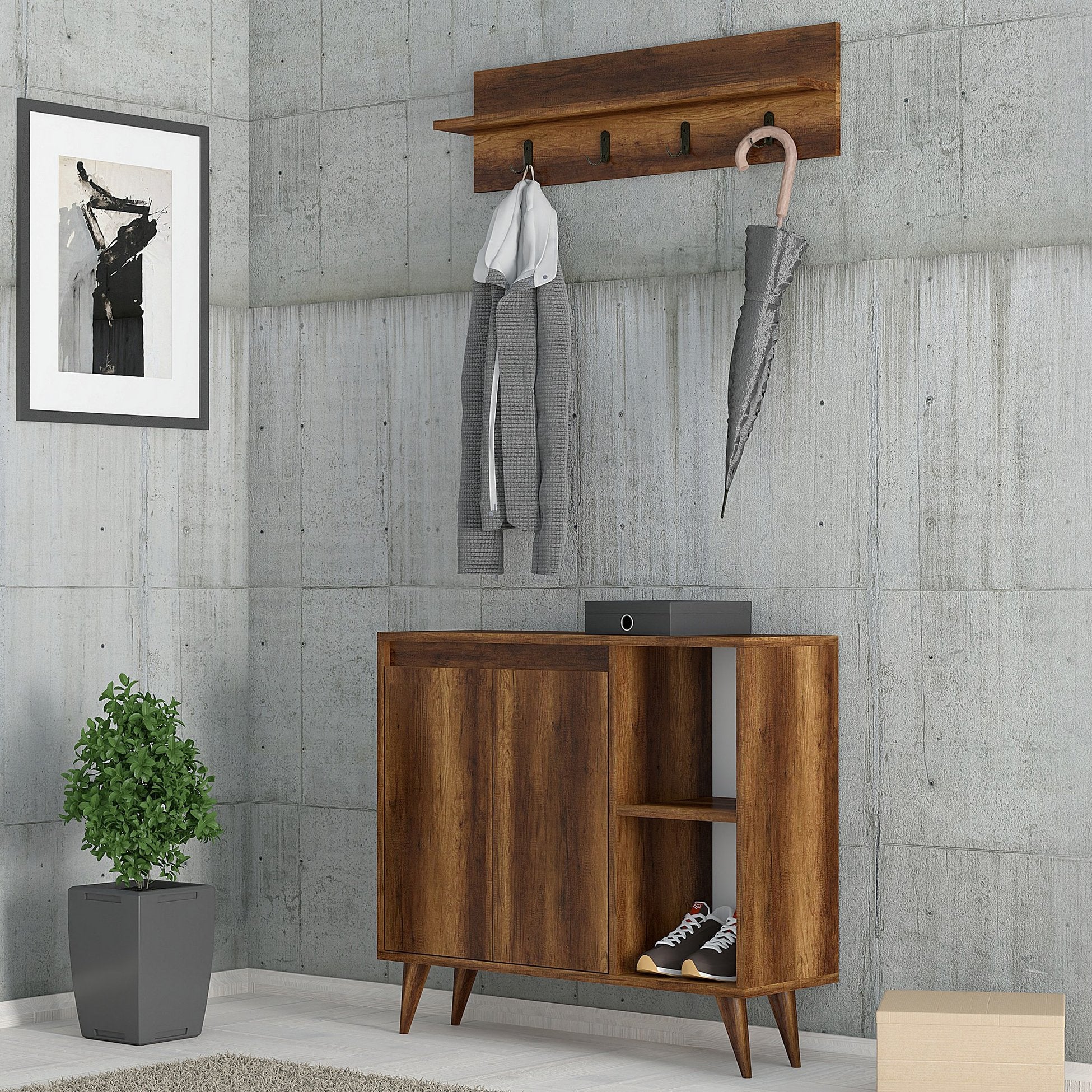 Meuble à chaussures Aristo Shoe Cabinet - Walnut