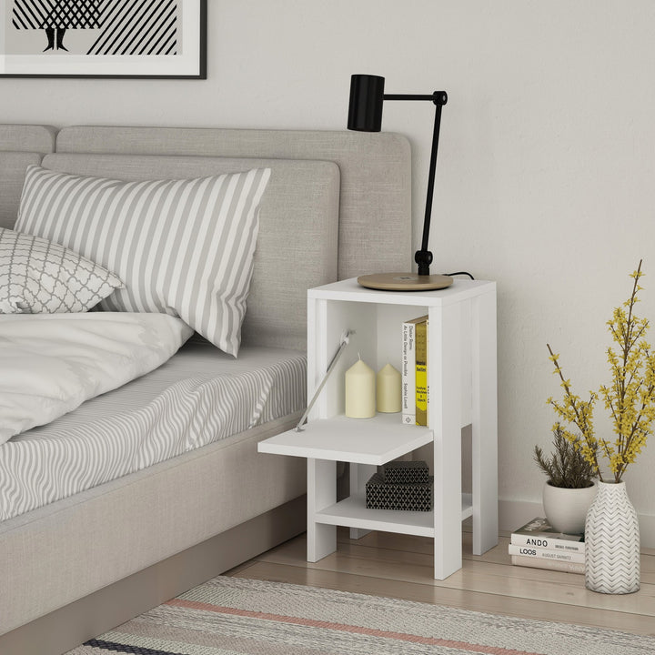 La table de nuit Ema - White, White